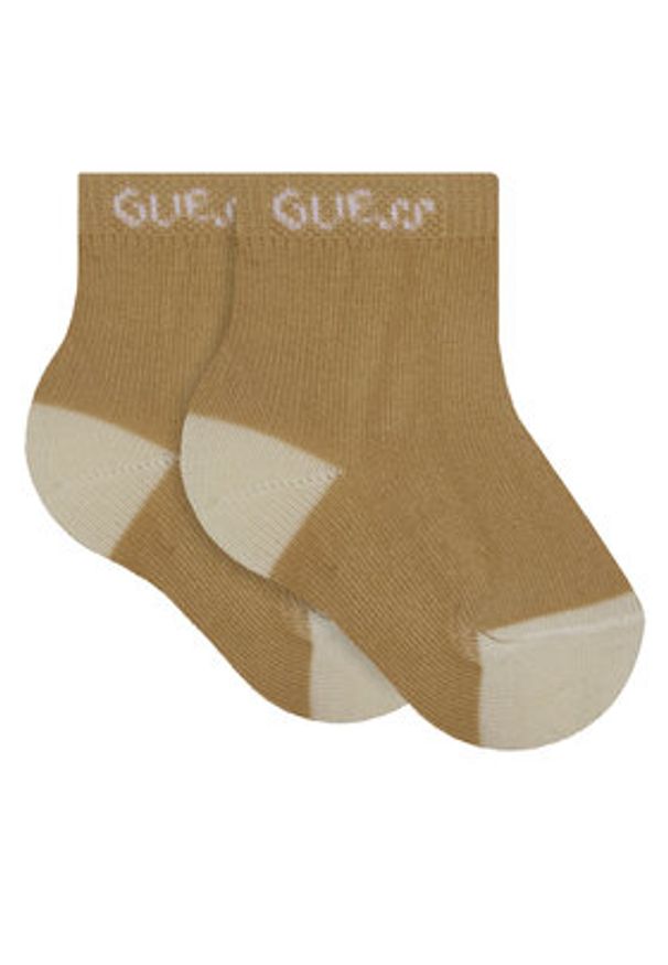 Guess Skarpety długie H4YZ07 Z3G10 Beżowy. Kolor: beżowy. Materiał: bawełna