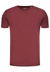 Jack & Jones - Jack&Jones T-Shirt Organic Basic 12156101 Bordowy Slim Fit. Kolor: czerwony. Materiał: bawełna