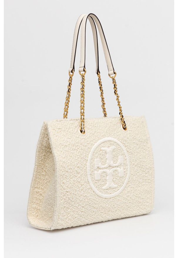 Tory Burch Torebka kolor kremowy. Kolor: beżowy. Rodzaj torebki: na ramię