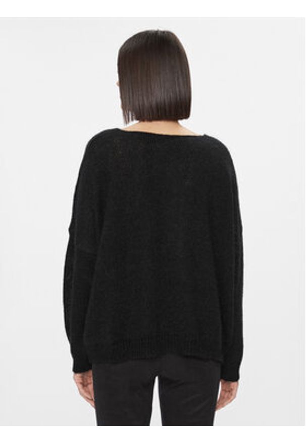 Kontatto Sweter 3M1200 Czarny Oversize. Kolor: czarny. Materiał: syntetyk
