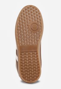 Born2be - Brązowe Sneakersy na Kauczukowej Podeszwie z Geometrycznym Wzorem Sewtila. Okazja: na co dzień. Kolor: brązowy. Materiał: kauczuk. Wzór: geometria #2