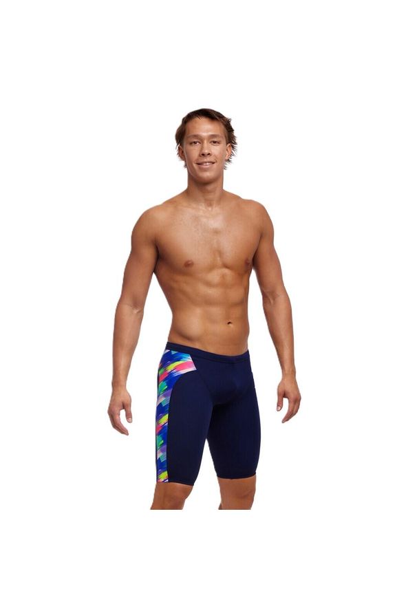 FUNKY TRUNKS - Spodenki kąpielówki męskie Funkita Jammery Streaky Strokes. Kolor: niebieski