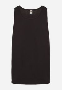 Born2be - Czarna Bawełniana Koszulka Typu Tank Top Zianessa. Kolor: czarny. Materiał: bawełna. Wzór: aplikacja