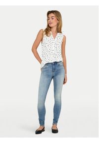 only - ONLY Bluzka Jette 15348709 Biały Regular Fit. Kolor: biały. Materiał: wiskoza #4