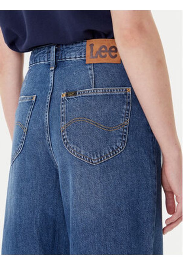 Lee Jeansy Stella 112370893 Niebieski Wide Leg. Kolor: niebieski