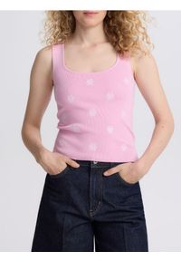 Reserved - Bluzka z wiskozą - różowy. Kolor: różowy. Materiał: wiskoza #1