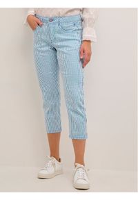 Cream Spodnie materiałowe Lotte 10611184 Niebieski Regular Fit. Kolor: niebieski. Materiał: bawełna, syntetyk