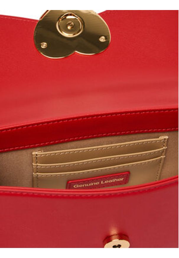 Love Moschino - LOVE MOSCHINO Torebka JC4147PP1OL1650A Czerwony. Kolor: czerwony. Materiał: skórzane