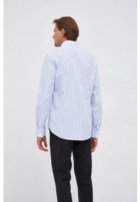 Calvin Klein - Koszula bawełniana. Typ kołnierza: kołnierzyk klasyczny. Kolor: niebieski. Materiał: bawełna. Długość rękawa: długi rękaw. Długość: długie. Styl: klasyczny #4