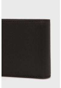 BOSS portfel skórzany 50470436 męski kolor czarny. Kolor: czarny. Materiał: skóra. Wzór: gładki #5