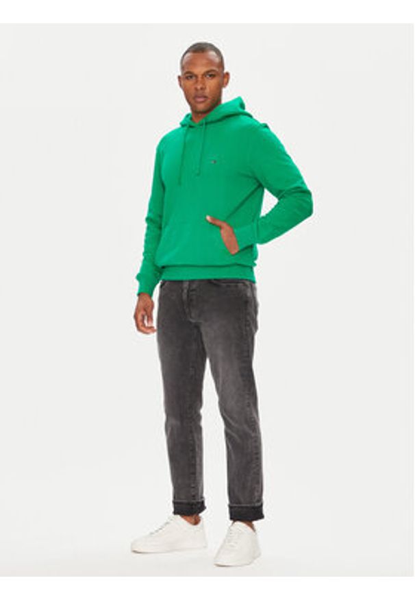 TOMMY HILFIGER - Tommy Hilfiger Bluza Essential MW0MW37235 Zielony Regular Fit. Kolor: zielony. Materiał: bawełna