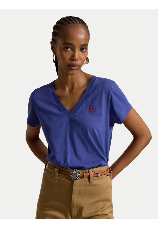 Polo Ralph Lauren T-Shirt 211B14611003 Niebieski Regular Fit. Typ kołnierza: polo. Kolor: niebieski. Materiał: bawełna
