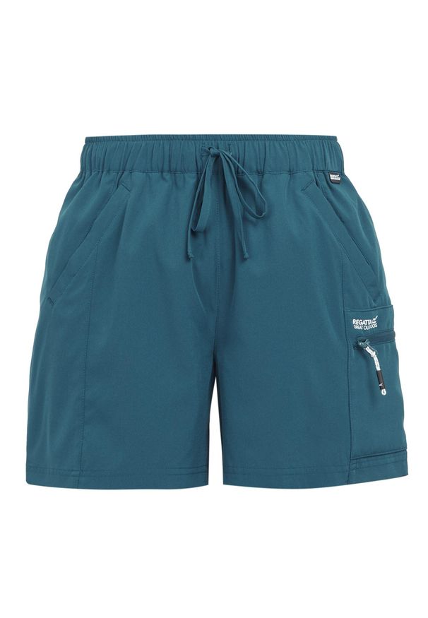 Regatta - Spodenki Damskie Travel Light Packaway Shorts. Kolor: zielony, wielokolorowy, niebieski