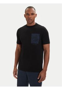 Karl Lagerfeld - KARL LAGERFELD T-Shirt 755044 562221 Czarny Regular Fit. Typ kołnierza: dekolt w karo. Kolor: czarny. Materiał: bawełna #1