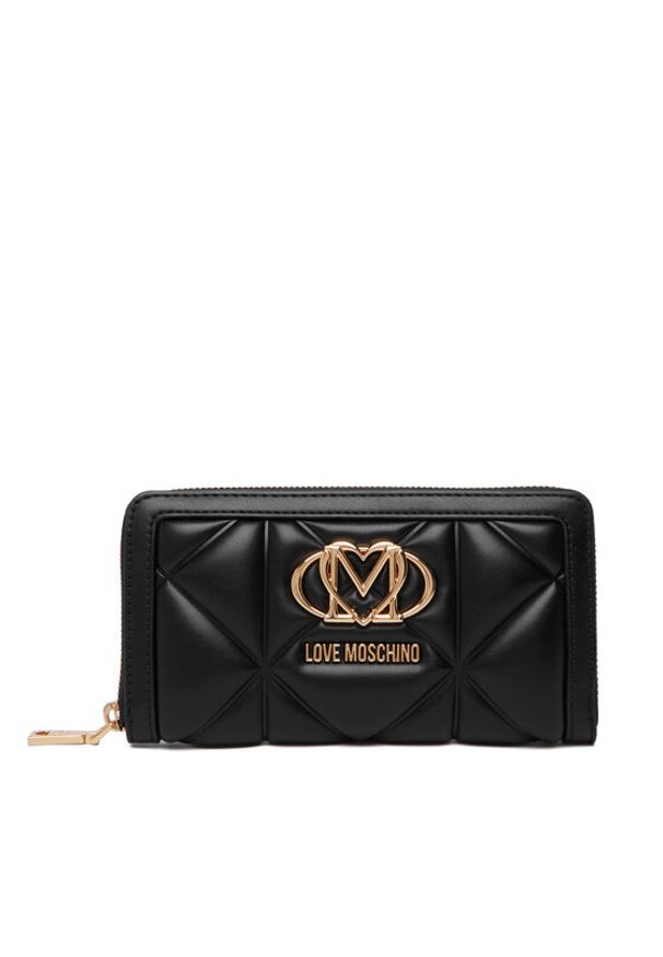 Love Moschino - LOVE MOSCHINO Portfel JC5644PP1PLC0000 Czarny. Kolor: czarny. Materiał: skóra