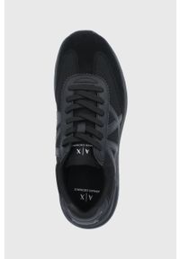 Armani Exchange buty XUX071.XV527.K001 kolor czarny. Nosek buta: okrągły. Zapięcie: sznurówki. Kolor: czarny. Materiał: guma #4