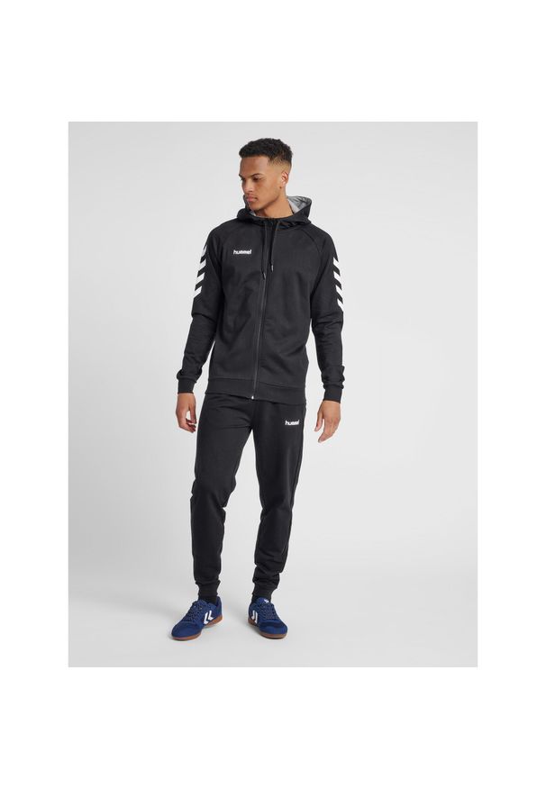 Bluza z kapturem sportowa męska Hummel Go Cotton Zip Hoodie. Typ kołnierza: kaptur. Kolor: czarny, biały, wielokolorowy. Sport: taniec, joga i pilates