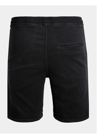 Jack & Jones - Jack&Jones Szorty jeansowe Chris 12249165 Czarny Relaxed Fit. Kolor: czarny. Materiał: bawełna