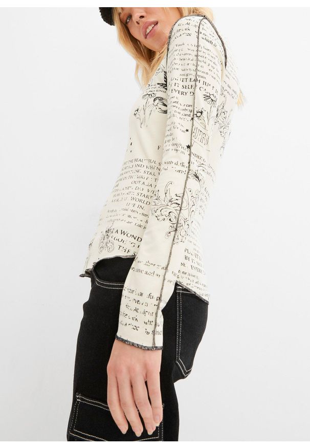 bonprix - Bluzka z długim rękawem, z miękkiej wiskozy. Kolor: beżowy. Materiał: wiskoza. Długość rękawa: długi rękaw. Długość: długie