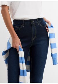 bonprix - Dżinsy o kroju skinny, mid waist, ze stretchem. Stan: podwyższony. Kolor: niebieski #2