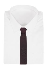 Krawat Męski - Angelo di Monti - Kolor Wina, Drobny Wzór. Kolor: czerwony. Materiał: tkanina. Styl: elegancki, wizytowy
