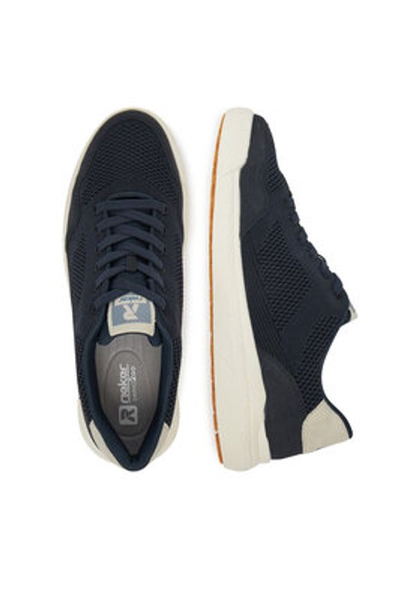 Rieker Sneakersy U1104-14 Granatowy. Kolor: niebieski. Materiał: materiał
