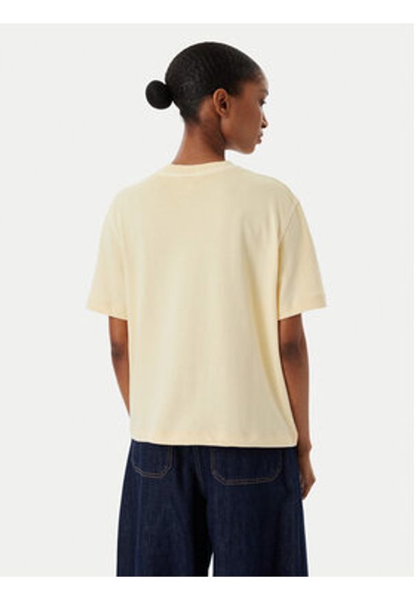 TOMMY HILFIGER - Tommy Hilfiger T-Shirt Crest WW0WW48713 Kremowy Relaxed Fit. Kolor: kremowy. Materiał: bawełna