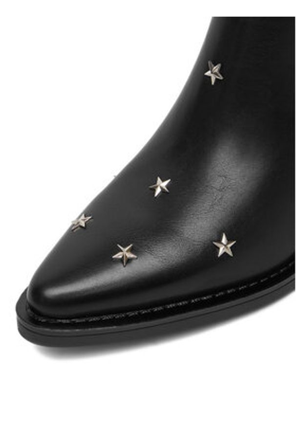 DeeZee Botki 23689-13 Czarny. Kolor: czarny. Materiał: materiał, syntetyk