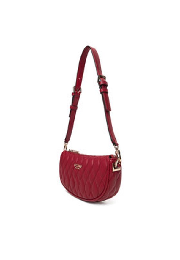 Guess Torebka Valla Mini HWQG81 22720 Czerwony. Kolor: czerwony. Materiał: skórzane