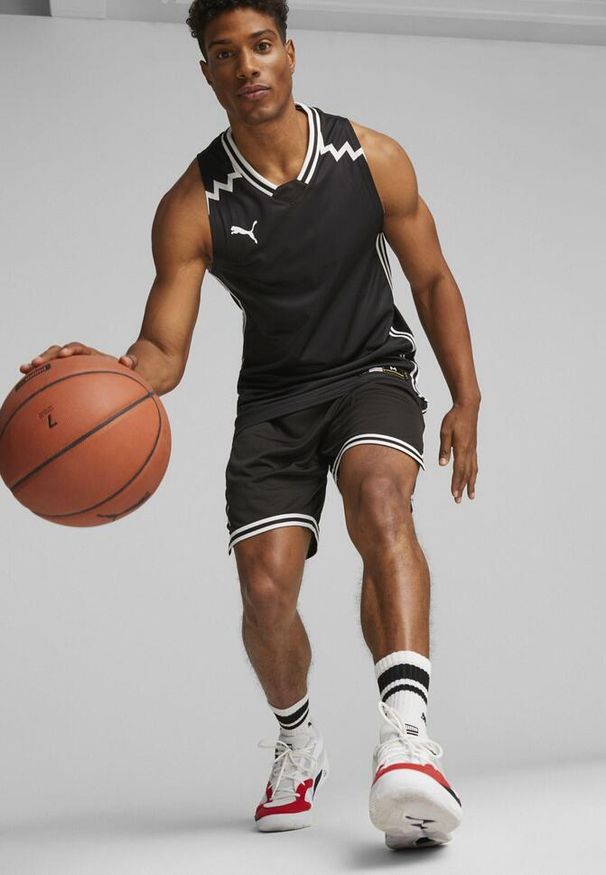 Puma - Męskie szorty do koszykówki Hoops Team PUMA Black. Kolor: czarny. Sport: koszykówka