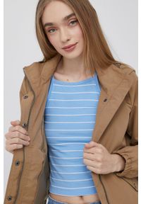 Vero Moda kurtka damska kolor beżowy przejściowa. Kolor: beżowy. Długość: krótkie #6