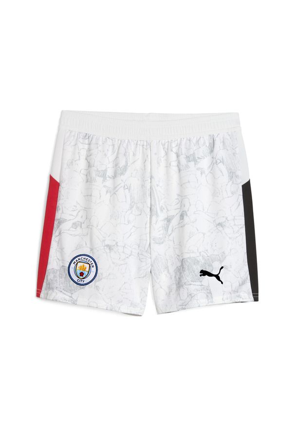 Puma - Młodzieżowe szorty KIDSUPER × MANCHESTER CITY PUMA. Kolor: wielokolorowy, biały, czarny. Sezon: lato. Sport: piłka nożna