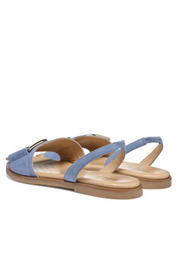 Geox Sandały D Naileen D35SDA 00021 C4003 Niebieski. Kolor: niebieski. Materiał: zamsz, skóra