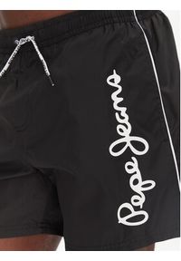 Pepe Jeans Szorty kąpielowe Logo PMB10419 Czarny Regular Fit. Kolor: czarny. Materiał: syntetyk #4
