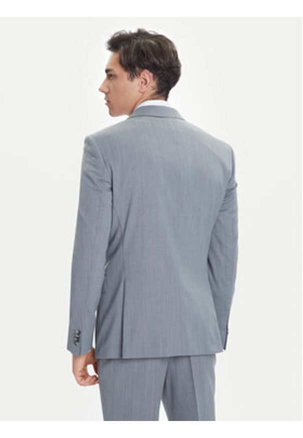 BOSS Garnitur H-Huge 50546087 Szary Slim Fit. Kolor: szary. Materiał: syntetyk, wełna