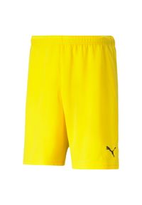 Spodenki do piłki nożnej męskie Puma team RISE Short. Kolor: pomarańczowy, czarny, wielokolorowy, żółty
