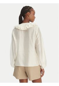 Eleh Bluzka SS260116 Kremowy Regular Fit. Kolor: kremowy. Materiał: syntetyk #4