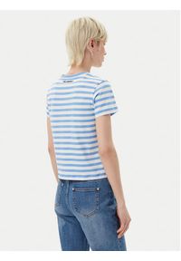 Karl Lagerfeld - KARL LAGERFELD T-Shirt A1W17099 Niebieski Regular Fit. Typ kołnierza: dekolt w karo. Kolor: niebieski. Materiał: bawełna #4