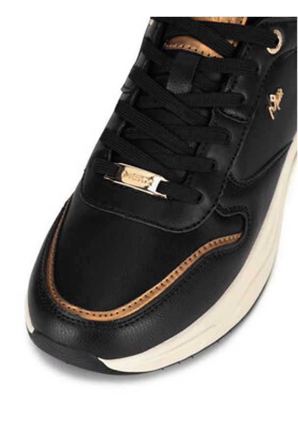 MEXX Sneakersy MI001009143W Czarny. Kolor: czarny. Materiał: skóra