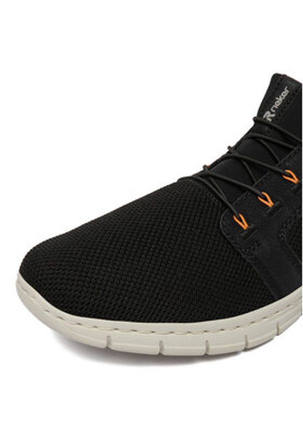 Rieker Sneakersy B7796-00 Czarny. Kolor: czarny. Materiał: materiał