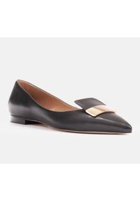 Marco Shoes Baleriny z ozdobnym językiem czarne. Kolor: czarny #8