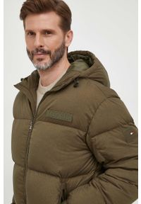 TOMMY HILFIGER - Tommy Hilfiger kurtka puchowa męska kolor zielony zimowa. Kolor: zielony. Materiał: puch. Sezon: zima #4