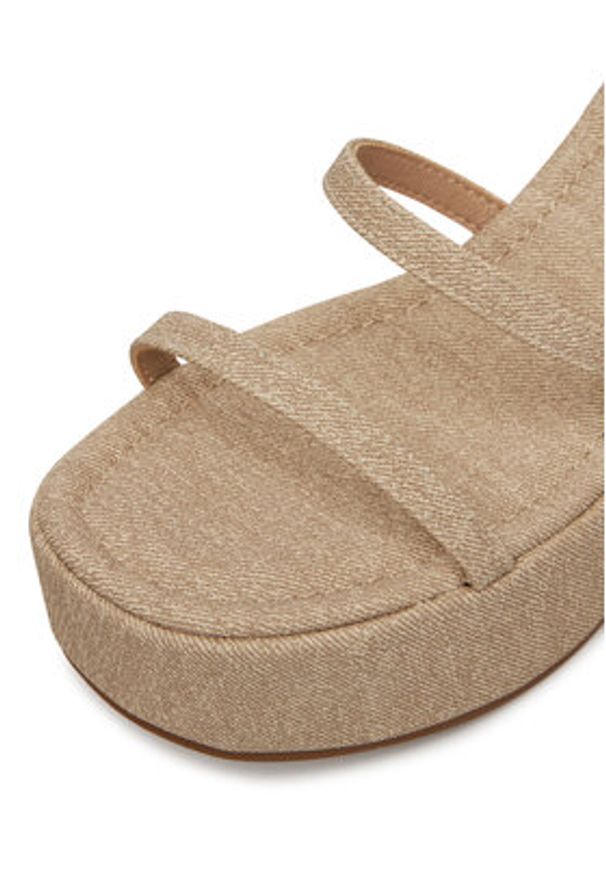 DeeZee Sandały E22067-5 Beżowy. Kolor: beżowy. Materiał: materiał, syntetyk