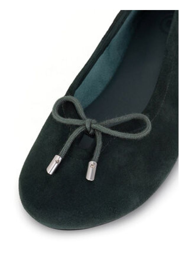 Gino Rossi Baleriny LAYLA-118070 Zielony. Kolor: zielony. Materiał: zamsz, skóra