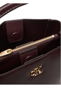 Calvin Klein Torebka Ck Bucket With Strap LV04F3174G Bordowy. Kolor: czerwony. Materiał: skórzane #4