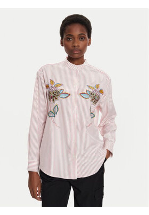 Desigual Koszula Nagano 24WWCW40 Różowy Regular Fit. Kolor: różowy. Materiał: syntetyk, wiskoza