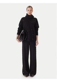 LOLA CASADEMUNT Sweter LF2511010 Czarny Regular Fit. Kolor: czarny. Materiał: wiskoza #2