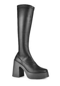 Altercore Kozaki Sofia damskie kolor czarny na słupku. Nosek buta: okrągły. Kolor: czarny. Obcas: na słupku. Wysokość obcasa: średni #3