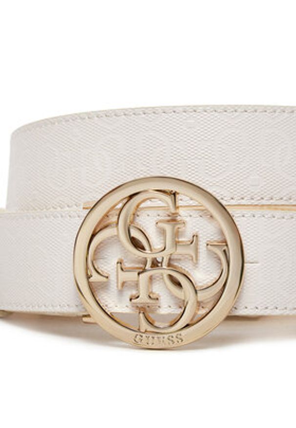 Guess Pasek Damski Yarmilla (GG) Belts BW9144 P4335 Biały. Kolor: biały. Materiał: skóra