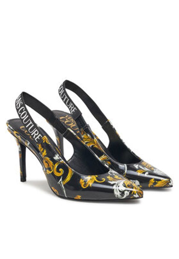 Versace Jeans Couture Sandały 78VA3S52 Czarny. Kolor: czarny. Materiał: skóra